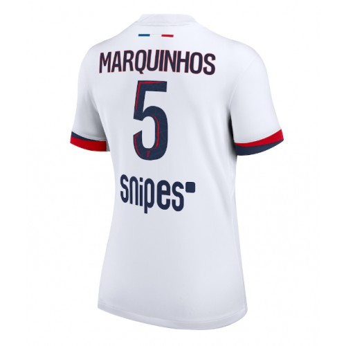 Stroje piłkarskie Paris Saint-Germain Marquinhos #5 Koszulka Wyjazdowej dla damskie 2025-26 Krótki Rękaw